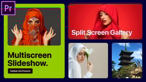 Multipurporse Multiscreen Opener Dynamic Slideshow MOGRT for Premier Pro