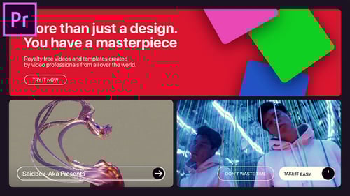 Multiscreen Slideshow Promo MOGRT for Premier Pro