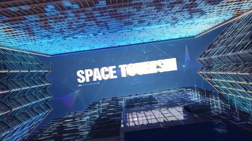 Digital Skyscrapers Business Word Space Tourism