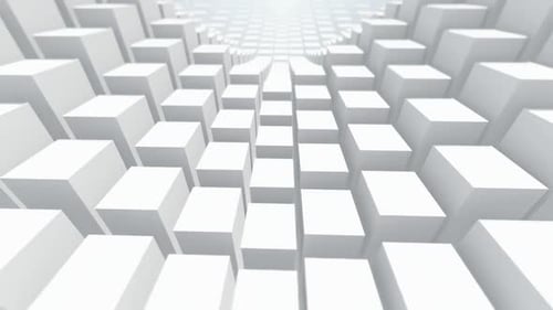 White Boxes Background - Futuristic Empty White 3