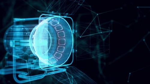 Studio Light Hologram Close Up 4k