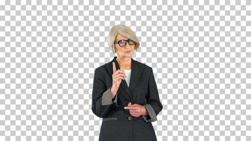 Aviso de atenção e conceito de idosos, Alpha Channel