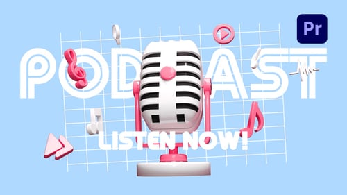 Cute 3D Podcast Intro