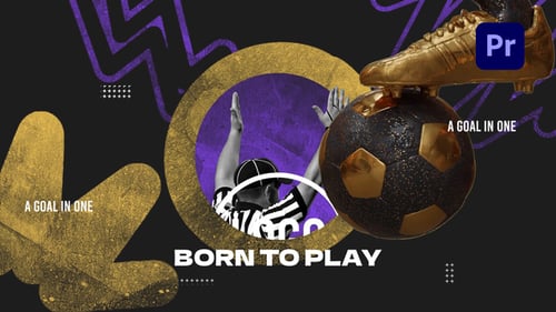 Gold & Grunge Soccer Logo