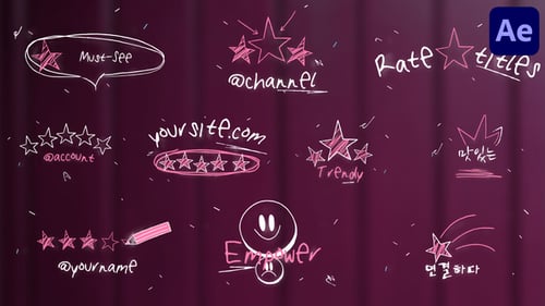 Drawn Rates Titles for After Effects