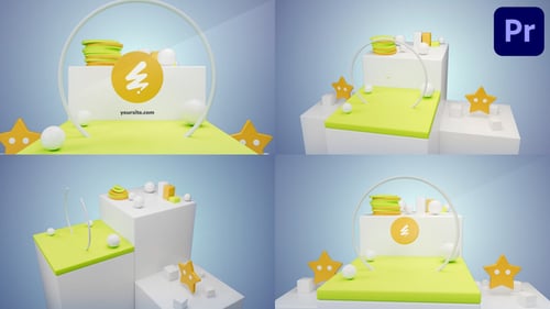 3D Geometry Logo for Premiere Pro