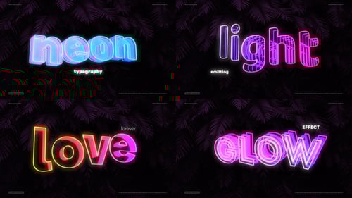 Neon Titles - Text Animation