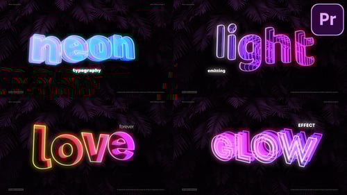 Neon Titles - Text Animation