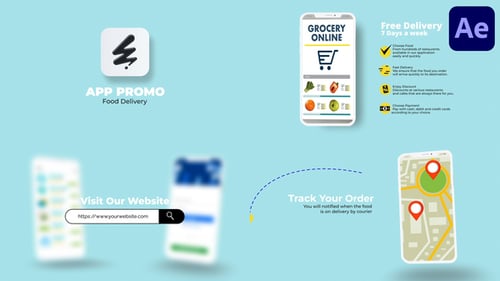 Food Delivery App Promo | After Effects