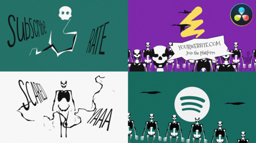 Halloween Logo Event Promo for DaVinci Resolve