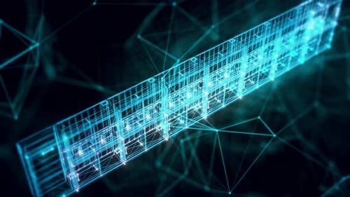 Commercial Freezer Hologram Close Up 4k