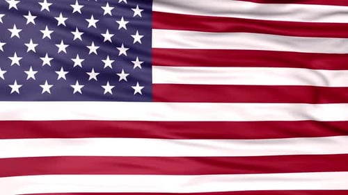 Realistic Animated Flag of America. 3D USA Flag Animation. United States American Flag High Quality
