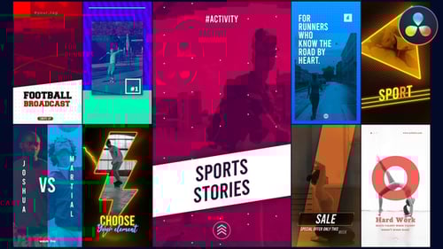 Sports Social Media Stories for DaVinci Resolve