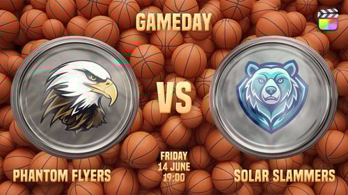 Basketballmannschaft gegen Bildschirm - FCPX