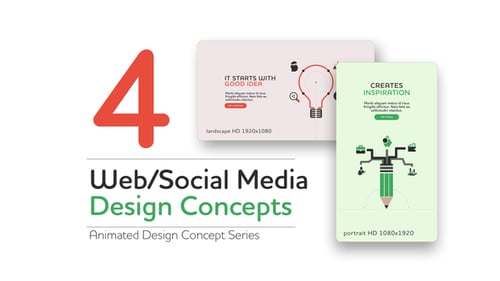 Web and Social Media Design Concept