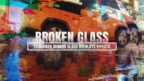 Broken Mirror Glass Overlays Effects