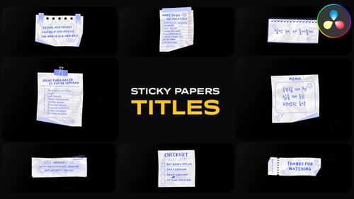 Sticky Papers Titles for DaVinci Resolve