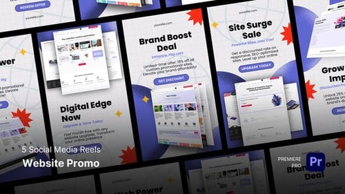 Social Media Reels - Website Promo Premiere Pro Templates