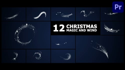 Christmas Magic Wind Elements | Premiere Pro MOGRT