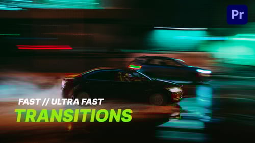 Dynamic Fast Motion Transitions Pack for Premiere Pro | 100+ Modern Speed & Zoom Effects