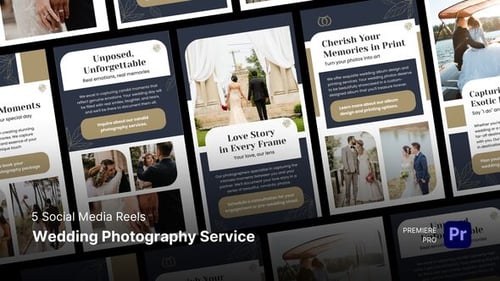 Social Media Reels - Wedding Photography Service Premiere Pro Templates