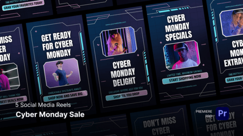 Social Media Reels - Cyber Monday Sale Premiere Pro Templates