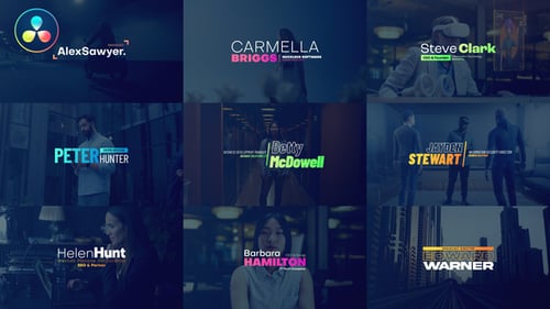 Corporate Lower Thirds - DaVinci Resolve