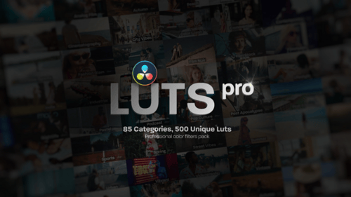 LUTs Pro: Professional Color Grading Pack with 500 LUTs For Davinci Resolve