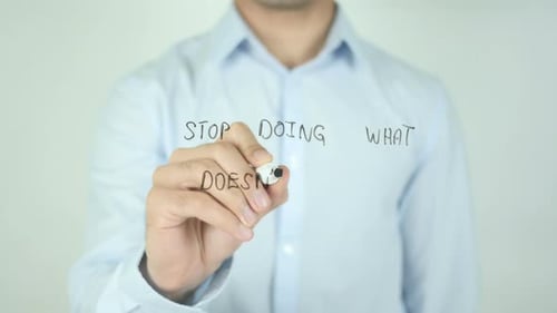 Deja de hacer lo que no funciona, escribir en la pantalla