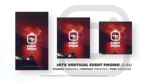 Promoção de evento vertical IGTV