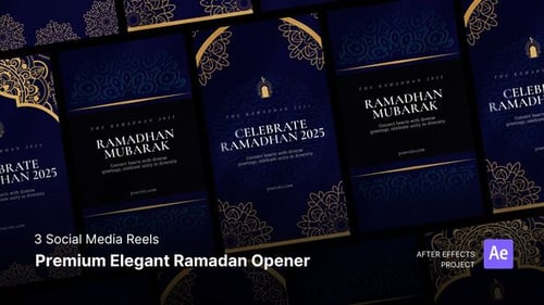 Social Media Reels - Premium Elegant Ramadan Opener After Effects Project Files