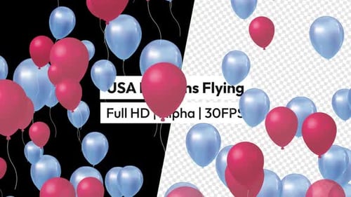 United States America USA Balloons Flying with Alpha