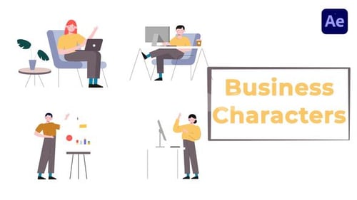 Business Characters Animation Scene