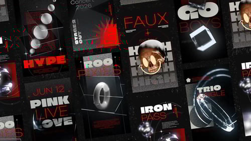 Abstract Event Stories & Posts