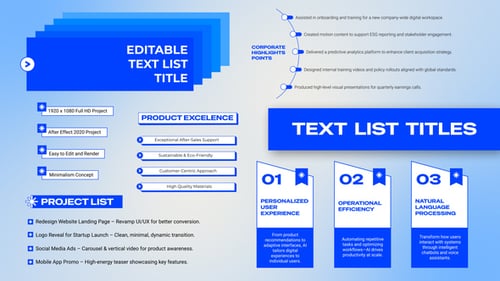 Corporate Text Lists