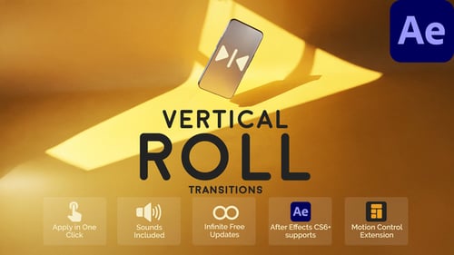 Vertical Roll Transitions for After Effects