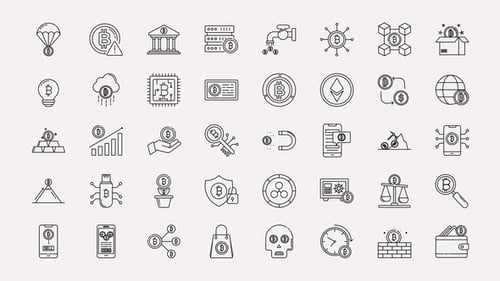 Crypto Currency Line Icons
