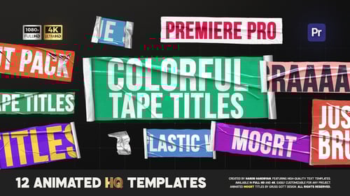 Crumpled Tape Titles | Text Presets