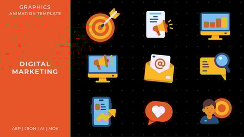 Marketing digital | Modelo de After Effects para gráficos animados