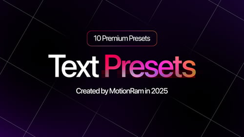 Text Presets - for Premiere Pro