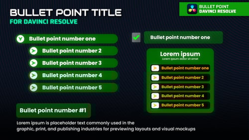 Bullet Point Titles Davinci Resolve