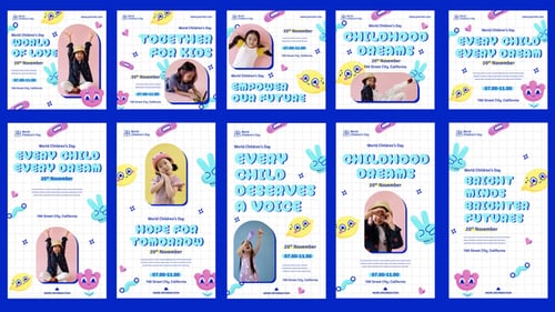 World Childrens Day Feed and Stories Instagram
