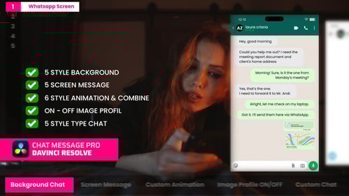 Chat Message Pro Davinci Resolve