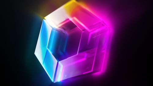 Neon Glass Logo Reveal
