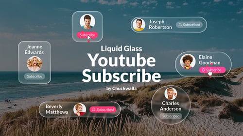 Liquid Glass Youtube Subscribe