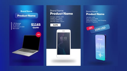 Vertical Product Promo Animations