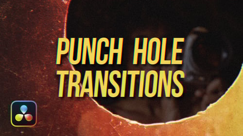 Punch Hole Transitions for Davinci Resolve