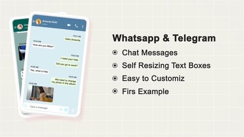 Chat Messages | Whatsapp & Telegram (MOGRT)