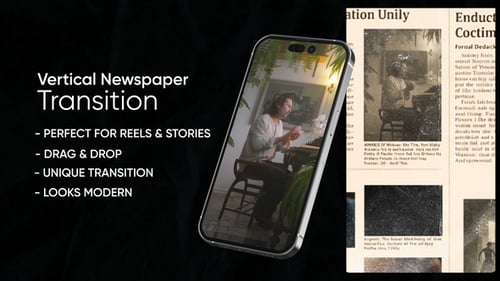 Vertical Newspaper Transition | MOGRT