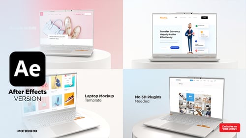 Website Presentation | White Laptop Mockup